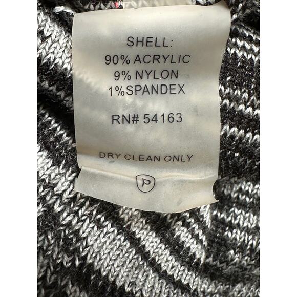 Ivanka Trump Dress Womens Small Black Gray Knit Fit & Flare Stretch Minimalist - Picture 8 of 12